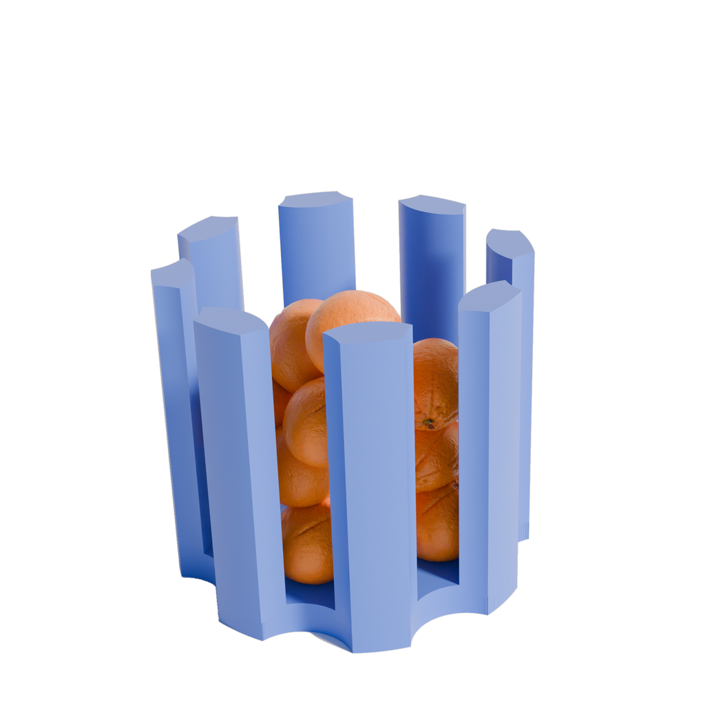 Fiastra Caleria Fruit Bowl - Blue - caleria fruitschaal blauw met fruit 2