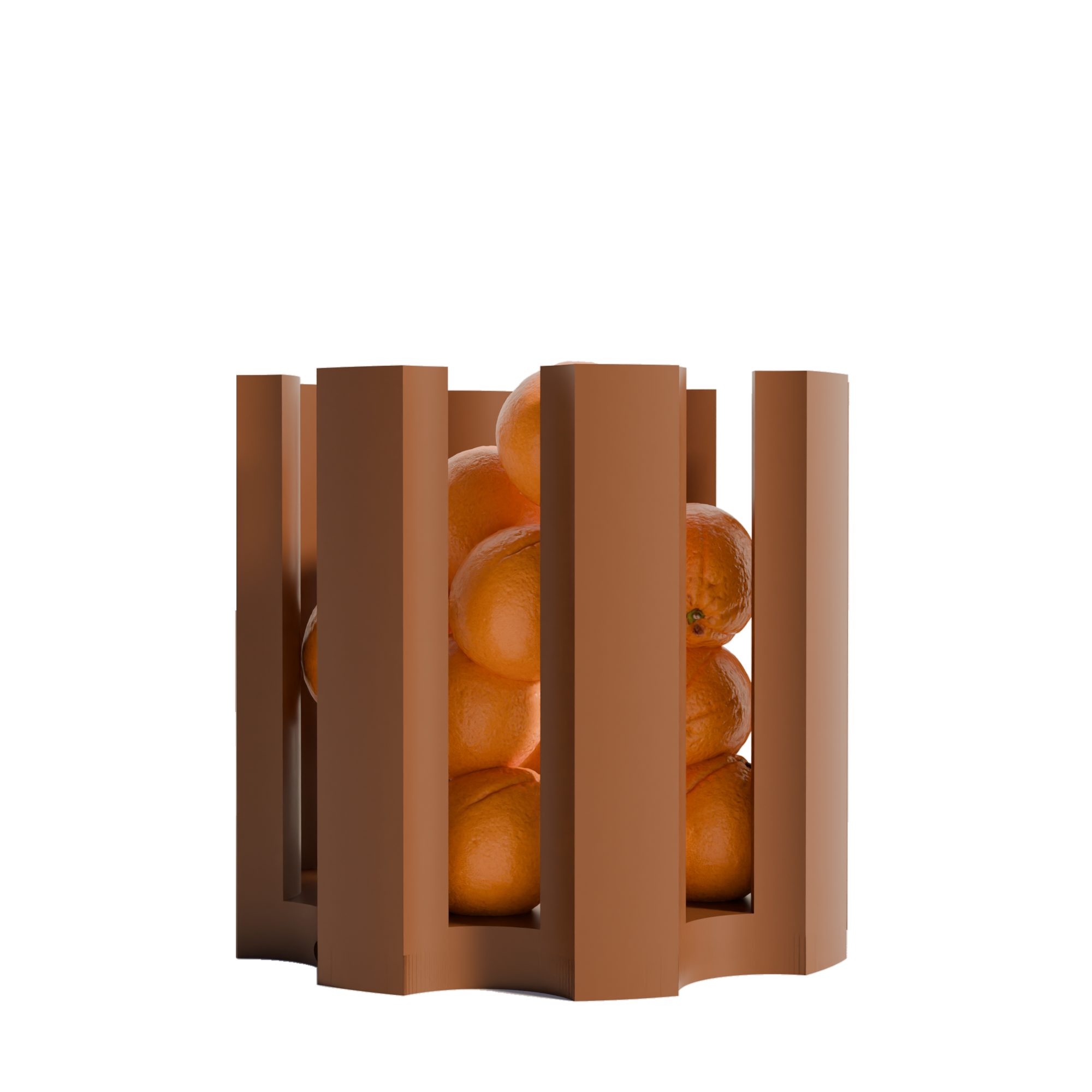 Fiastra Caleria Fruit Bowl - Brown - caleria fruitschaal bruin met fruit 1