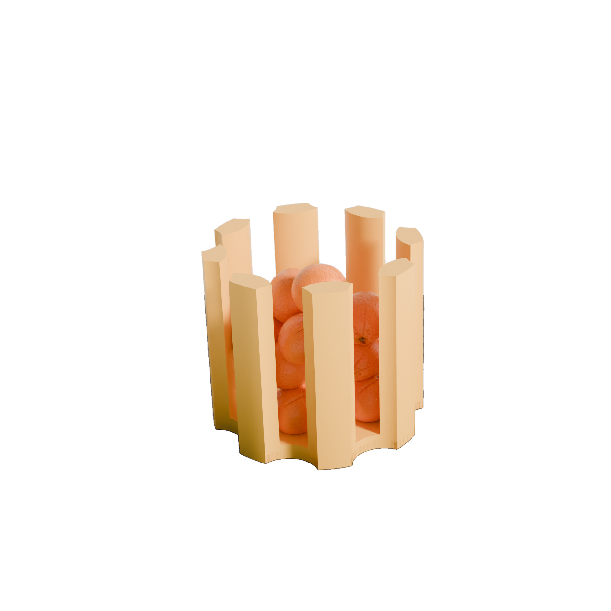 Fiastra Caleria Fruit Bowl - Yellow - caleria fruitschaal geel sfeerbeeld sokkel 2