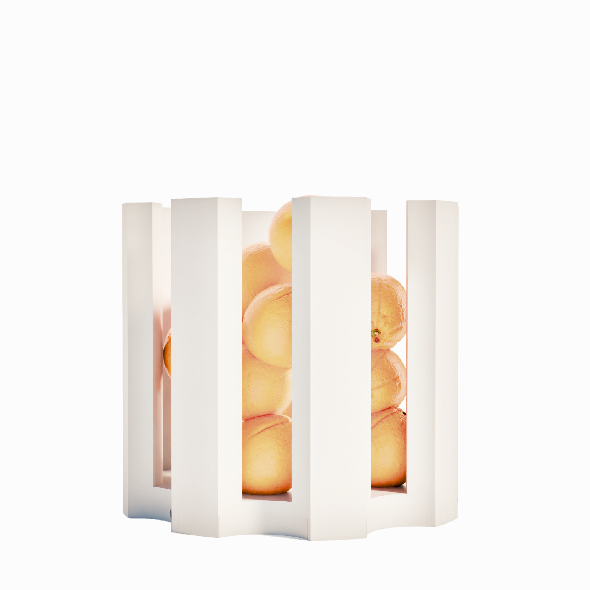 Fiastra Caleria Fruit Bowl - White - caleria fruitschaal wit met fruit 1