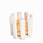 Fiastra Caleria Fruit Bowl - White - caleria fruitschaal wit met fruit 2