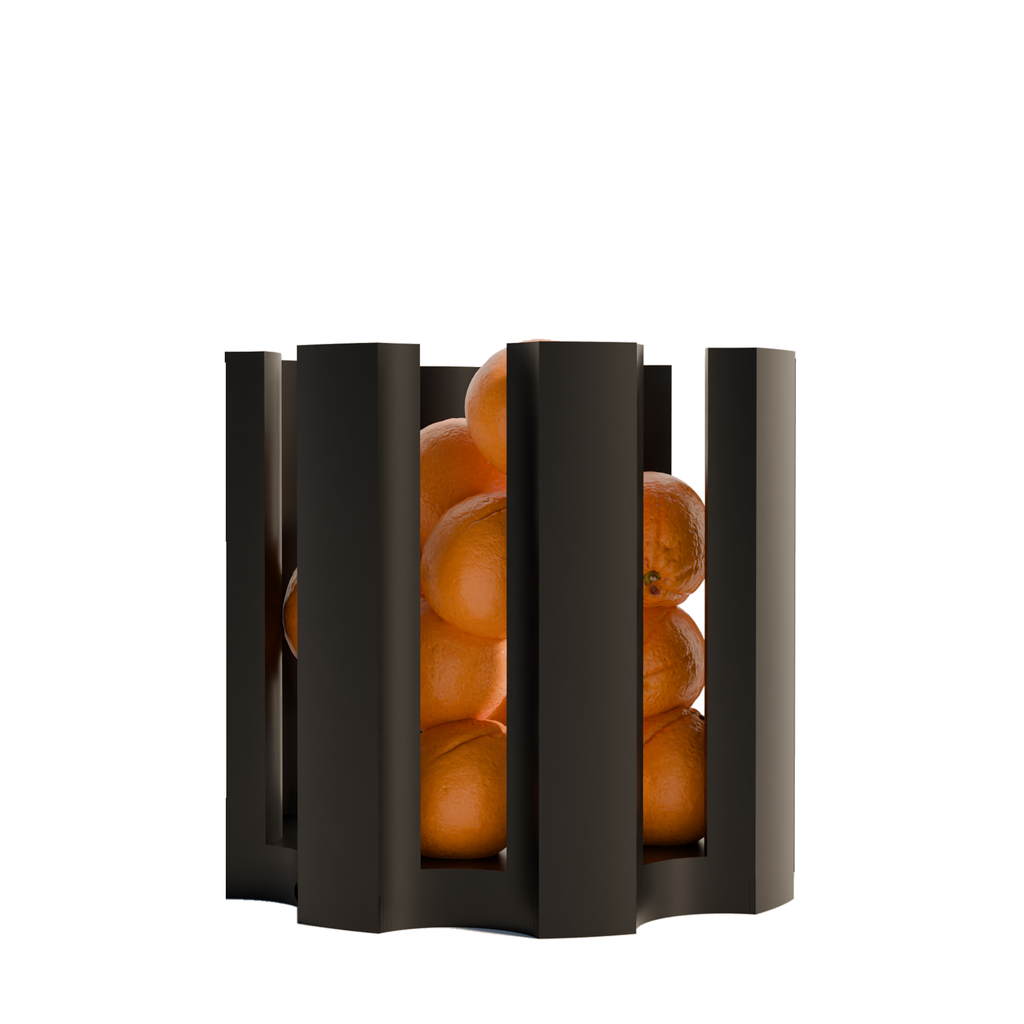 Fiastra Caleria Fruit Bowl - Black - caleria fruitschaal zwart met fruit 1