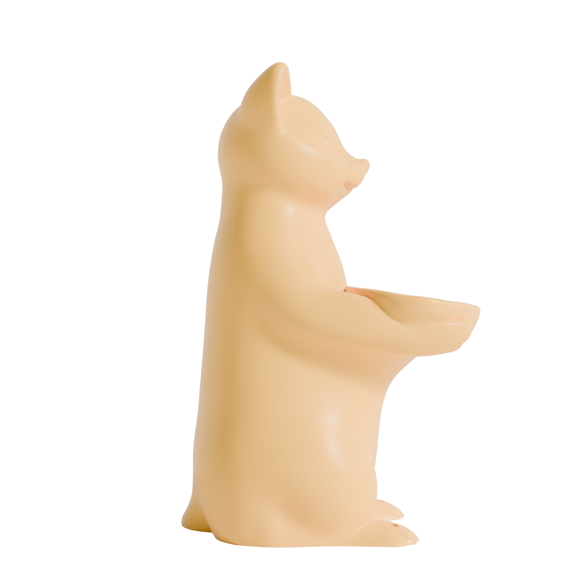 Fiastra Cat Key Holder - Yellow - cat geel zijaanzicht 2