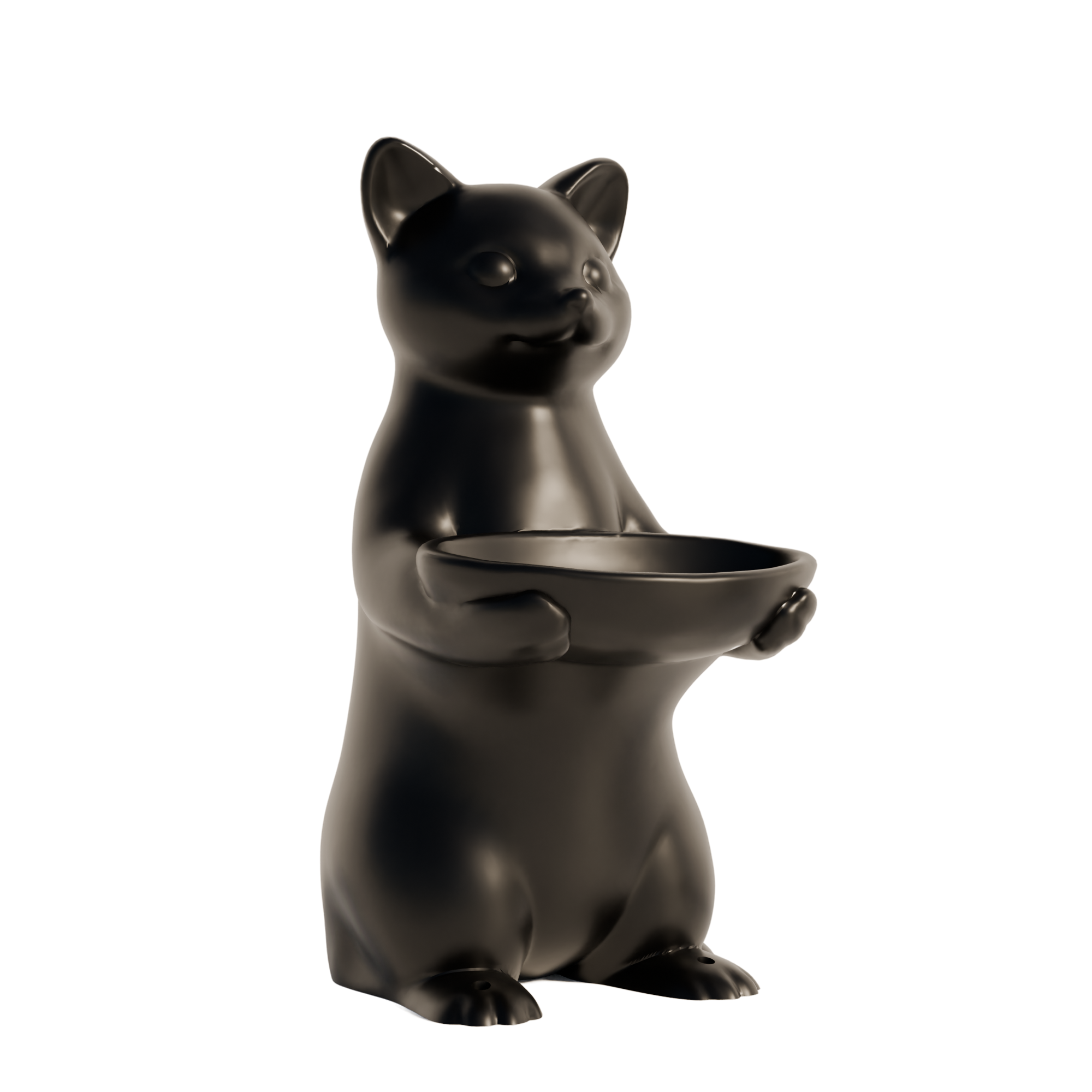 Fiastra Cat Key Holder - Black - cat zwart studio 1