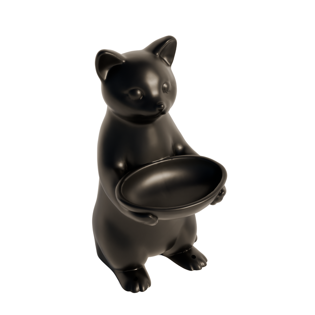 Fiastra Cat Key Holder - Black - cat zwart studio 2