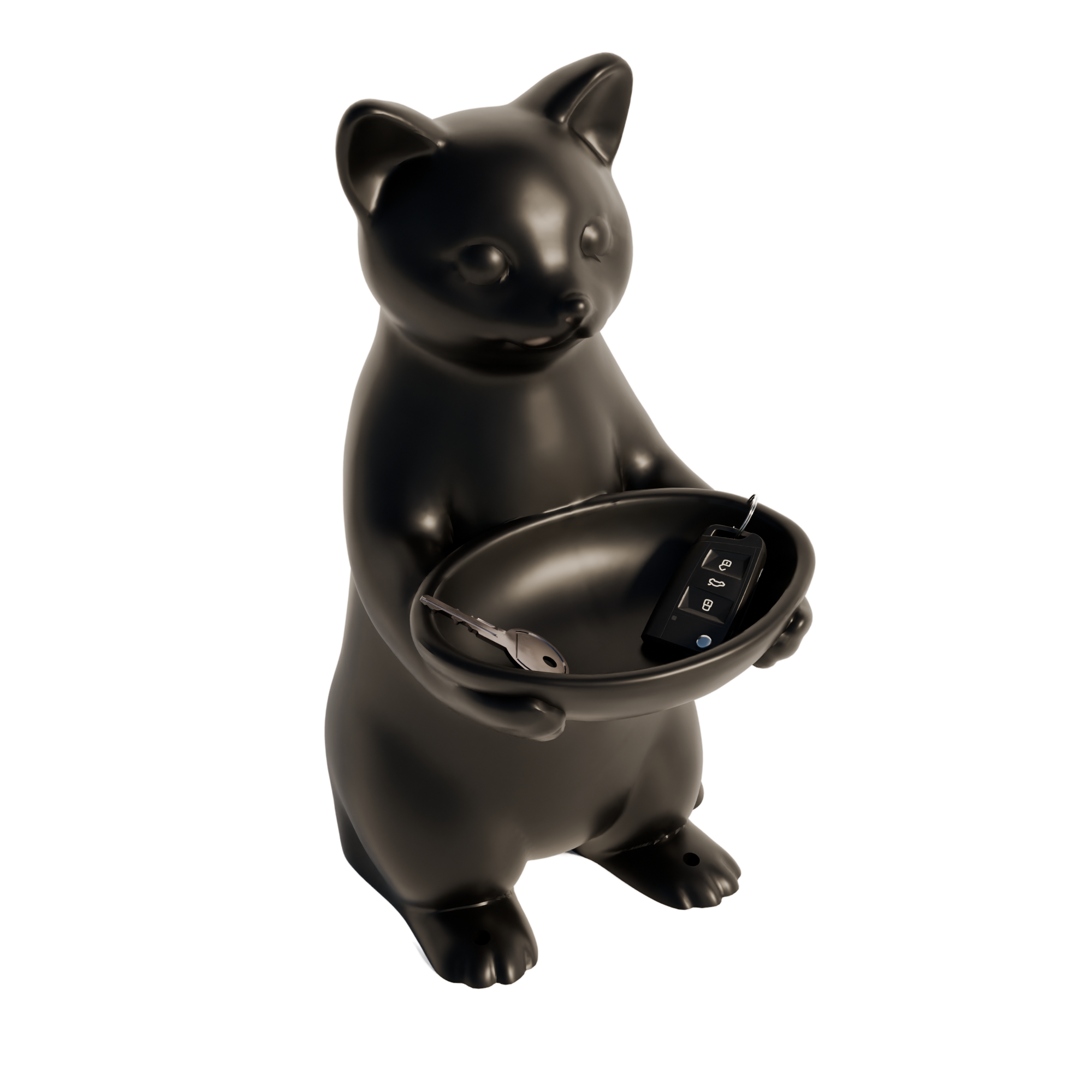 Fiastra Cat Key Holder - Black - cat zwart studio 4