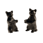 Fiastra Cat Key Holder - Black - cat zwart twee aanzichten 1