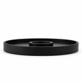 Cerchio Fruit Bowl – Black front view on pure white background