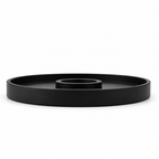 Cerchio Fruit Bowl – Black front view on pure white background