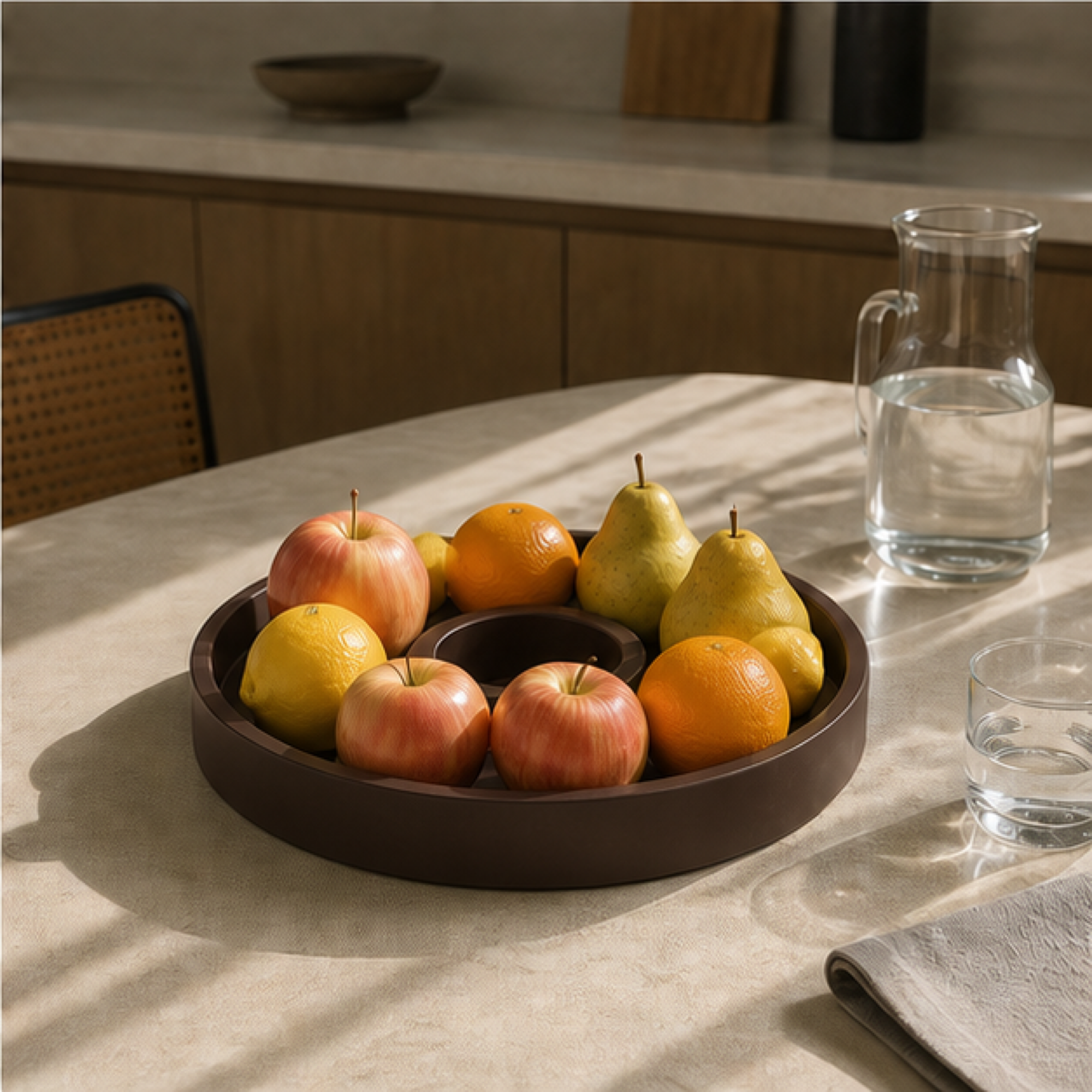Cerchio Fruit Bowl - Brown