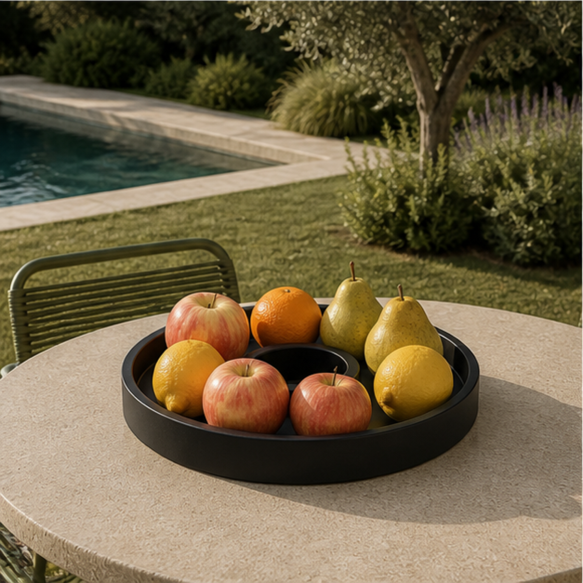 Cerchio Fruit Bowl - Black