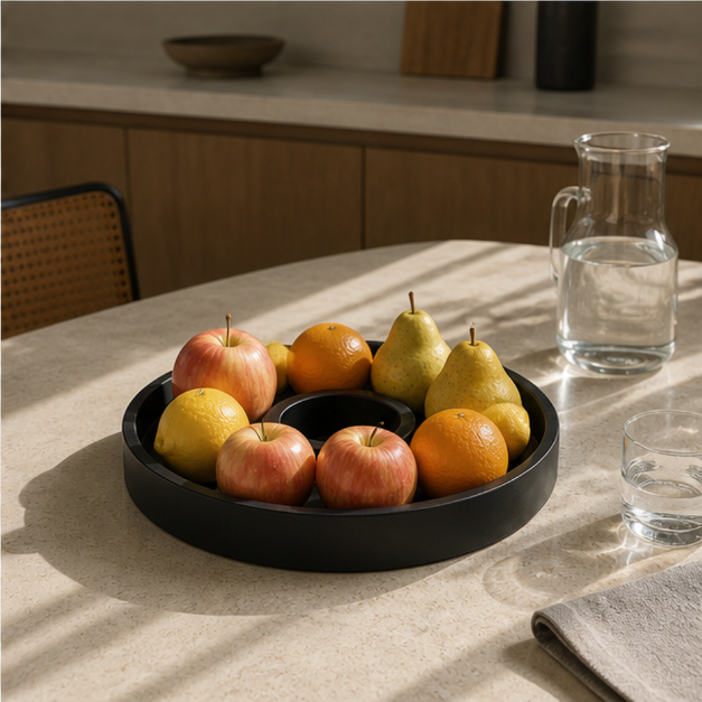 Cerchio Fruit Bowl - Black