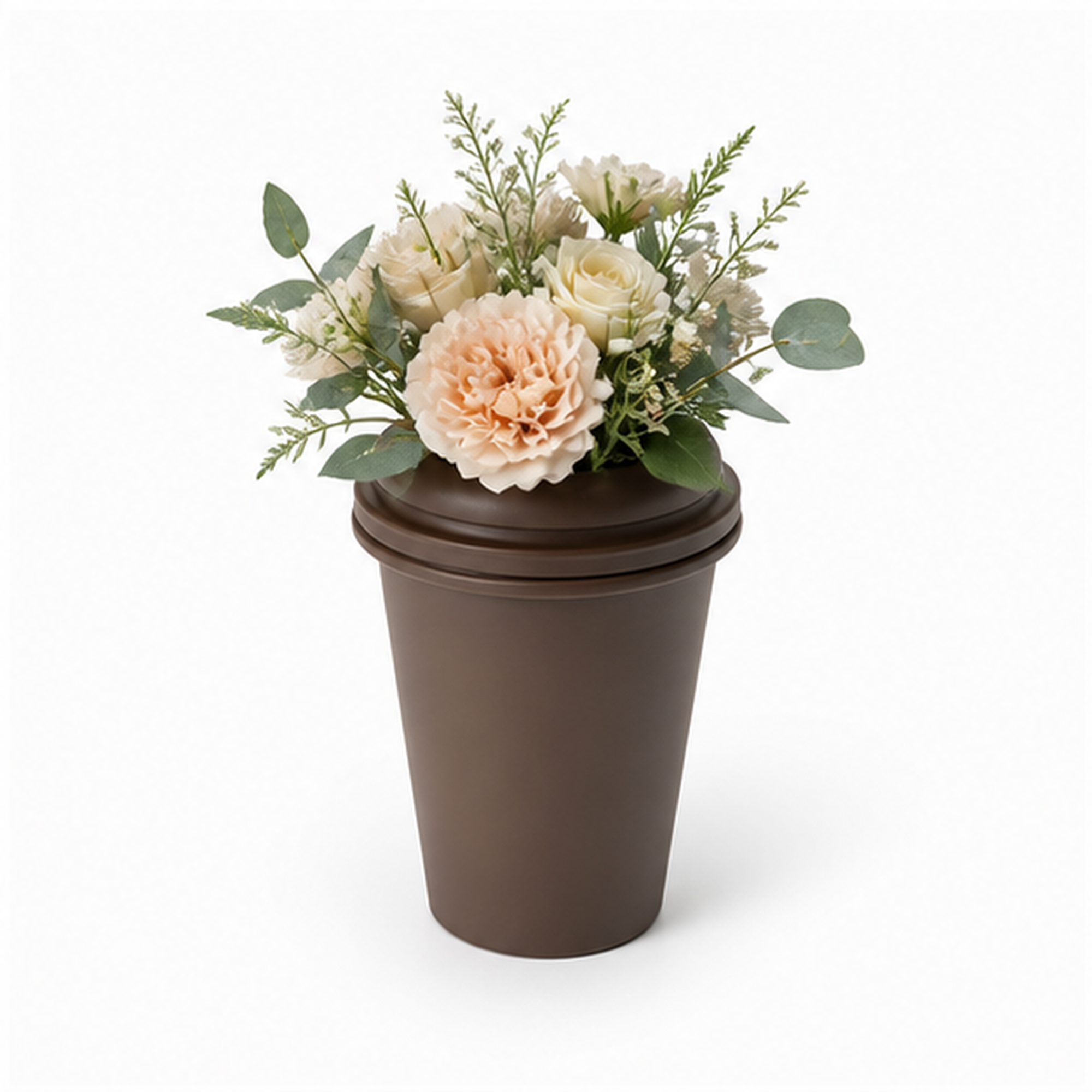 Coffee To Go Vase - Brown
