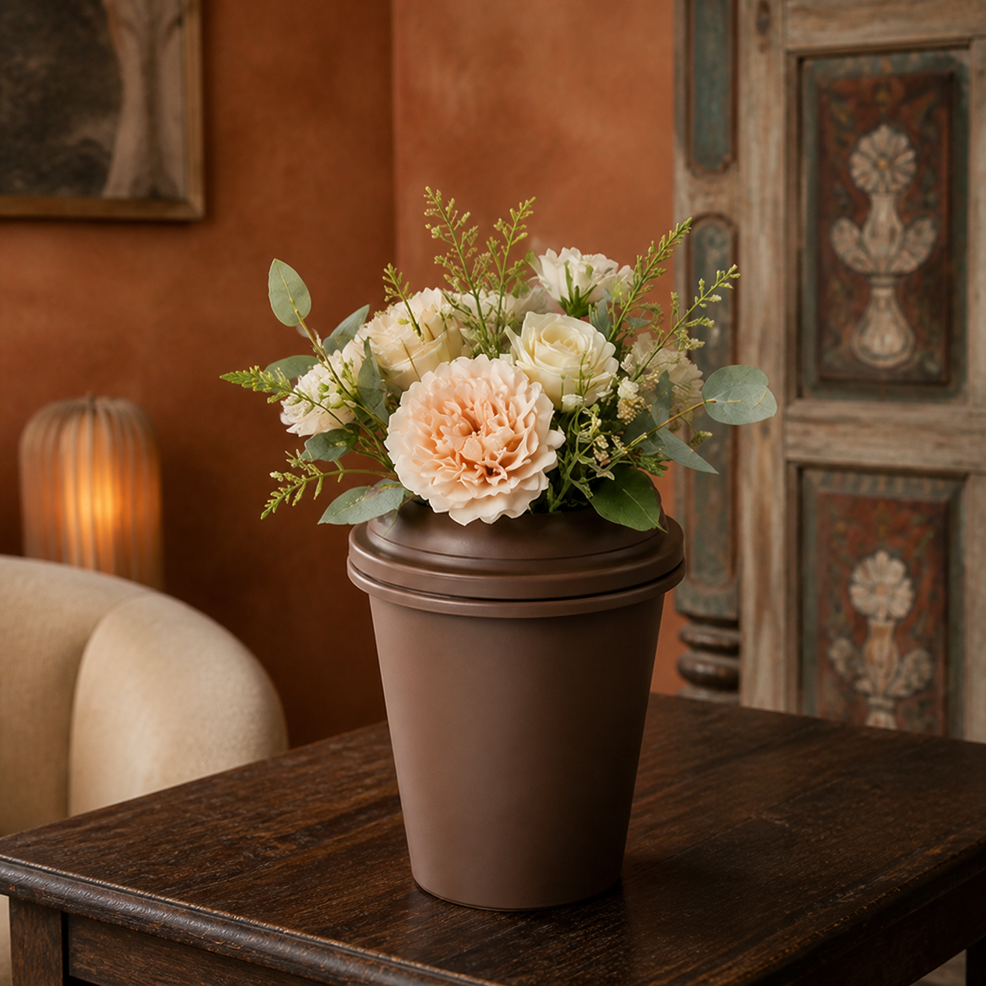 Coffee To Go Vase - Brown