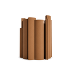 Marova Sculptural Vase – cognac brown front view marova sculptural vase