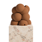 Bollare Sculptural Vase – cognac brown signature marble bollare sculptural vase