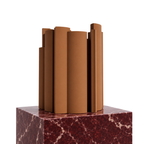 Marova Sculptural Vase – cognac brown signature marble marova sculptural vase