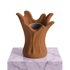 Ondara Sculptural Vase – cognac brown signature marble ondara sculptural vase