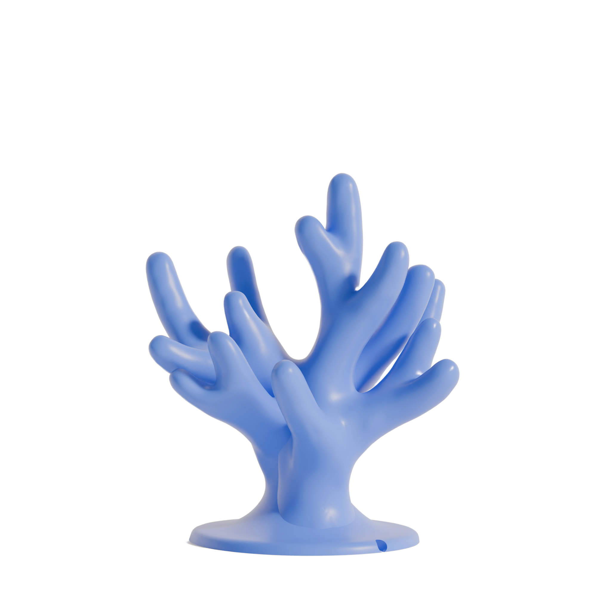 Fiastra Coral Glasses Stand - Blue - coral blauw vooraanzicht 1