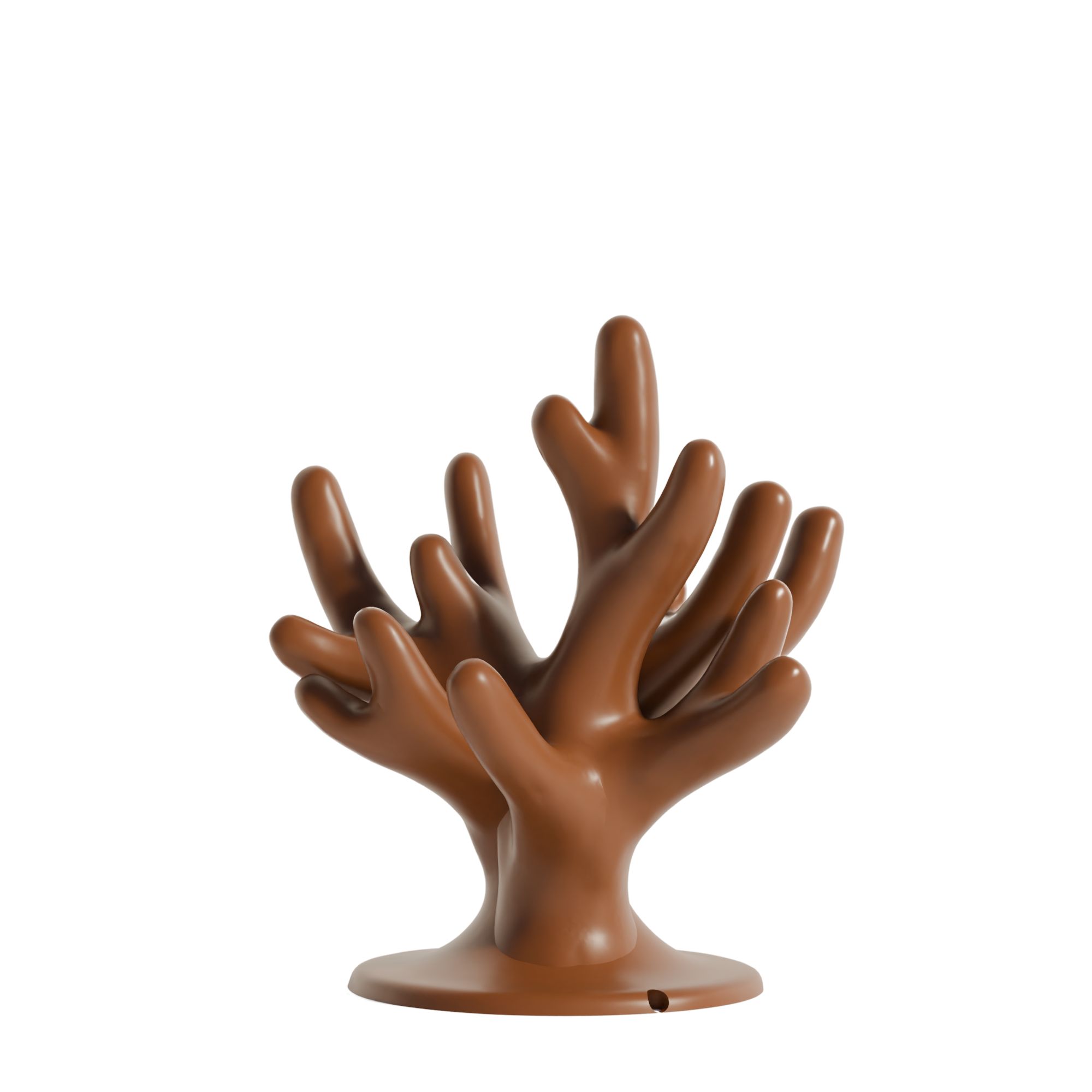 Fiastra Coral Glasses Stand - Brown - coral bruin vooraanzicht 1