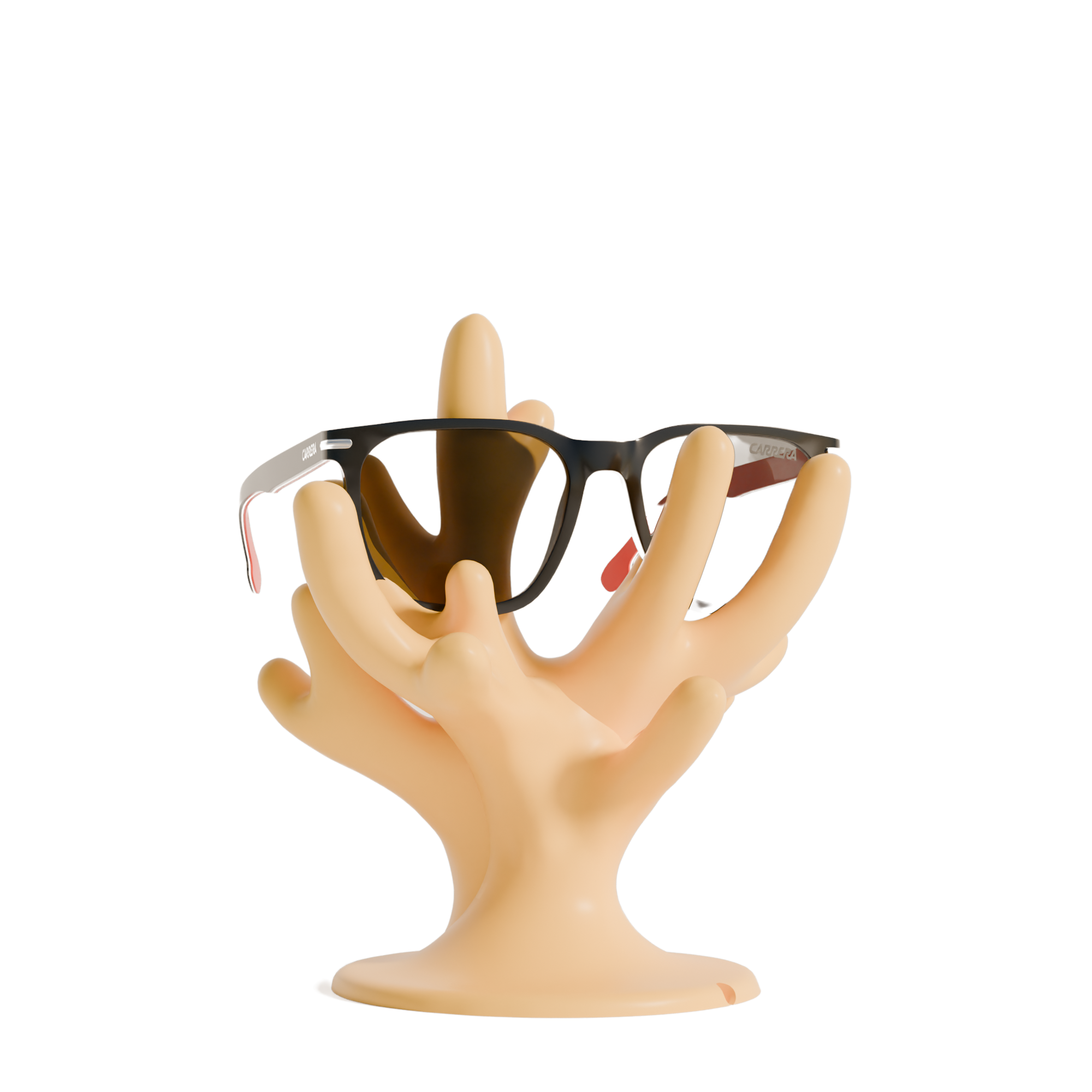 Fiastra Coral Glasses Stand - Yellow - coral geel met zonnebril 1