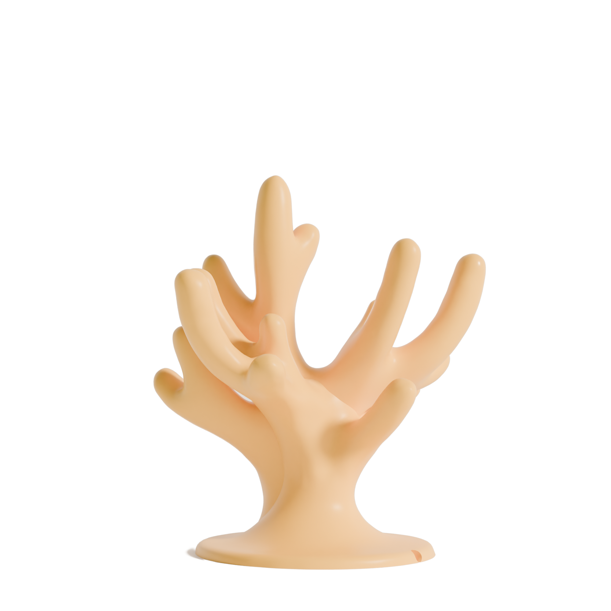Fiastra Coral Glasses Stand - Yellow - coral geel vooraanzicht 1