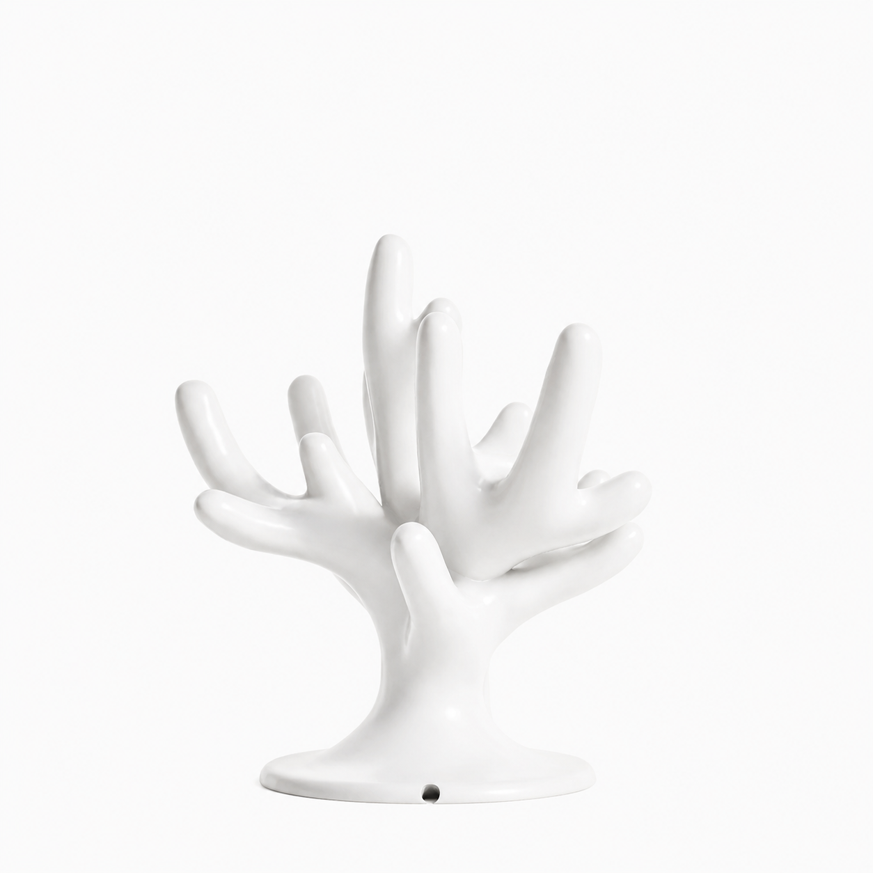Fiastra Coral Glasses Stand - White - coral wit vooraanzicht 1