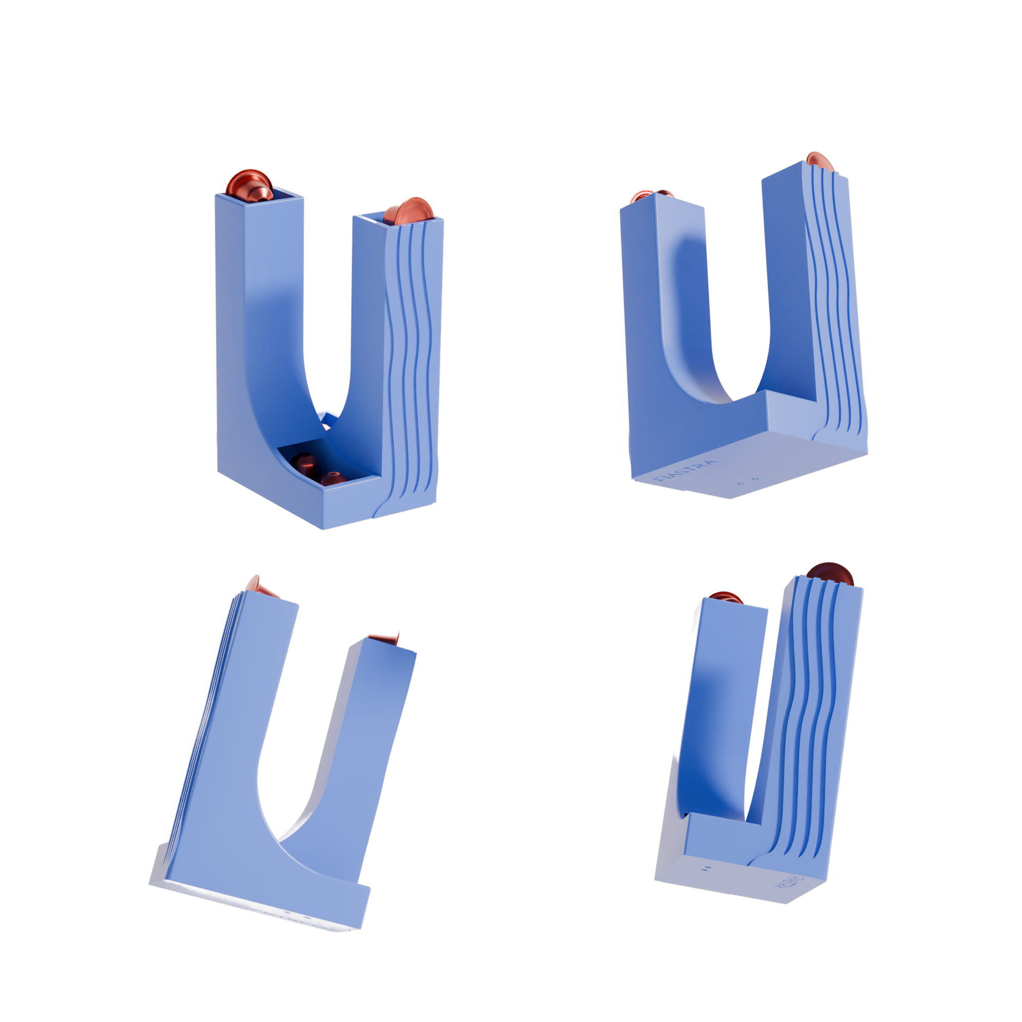 Fiastra Curva Nespresso Capsule Dispenser - Blue - curva blauw meerdere aanzichten 1