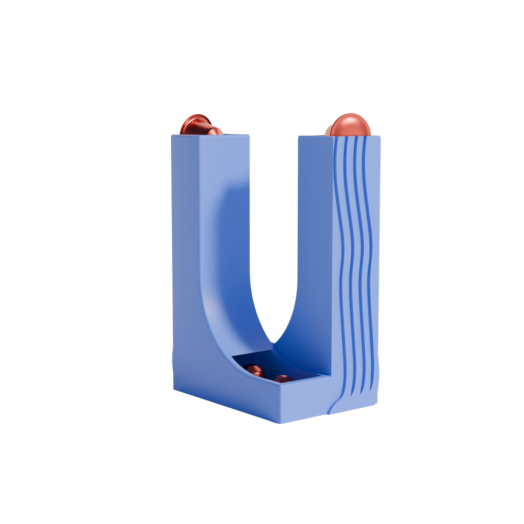 Fiastra Curva Nespresso Capsule Dispenser - Blue - curva blauw vooraanzicht 1