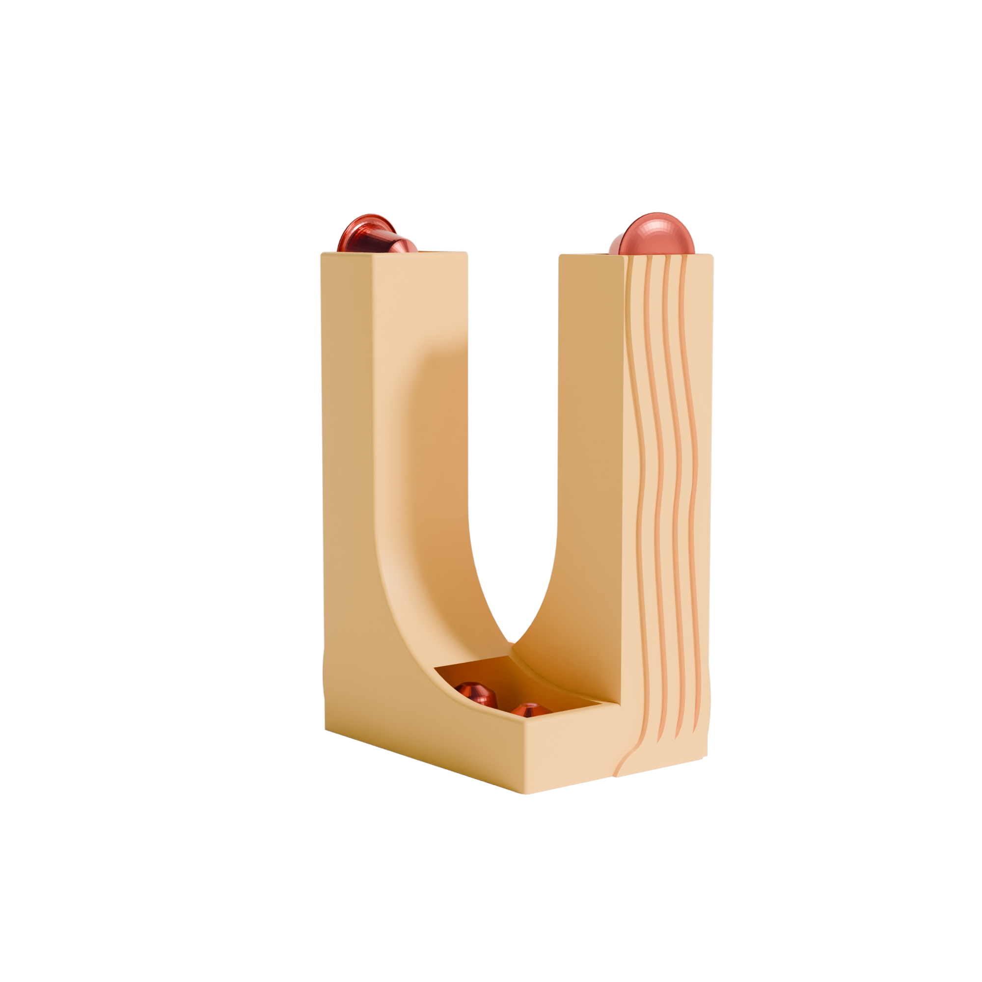 Fiastra Curva Nespresso Capsule Dispenser - Yellow - curva geel vooraanzicht 1