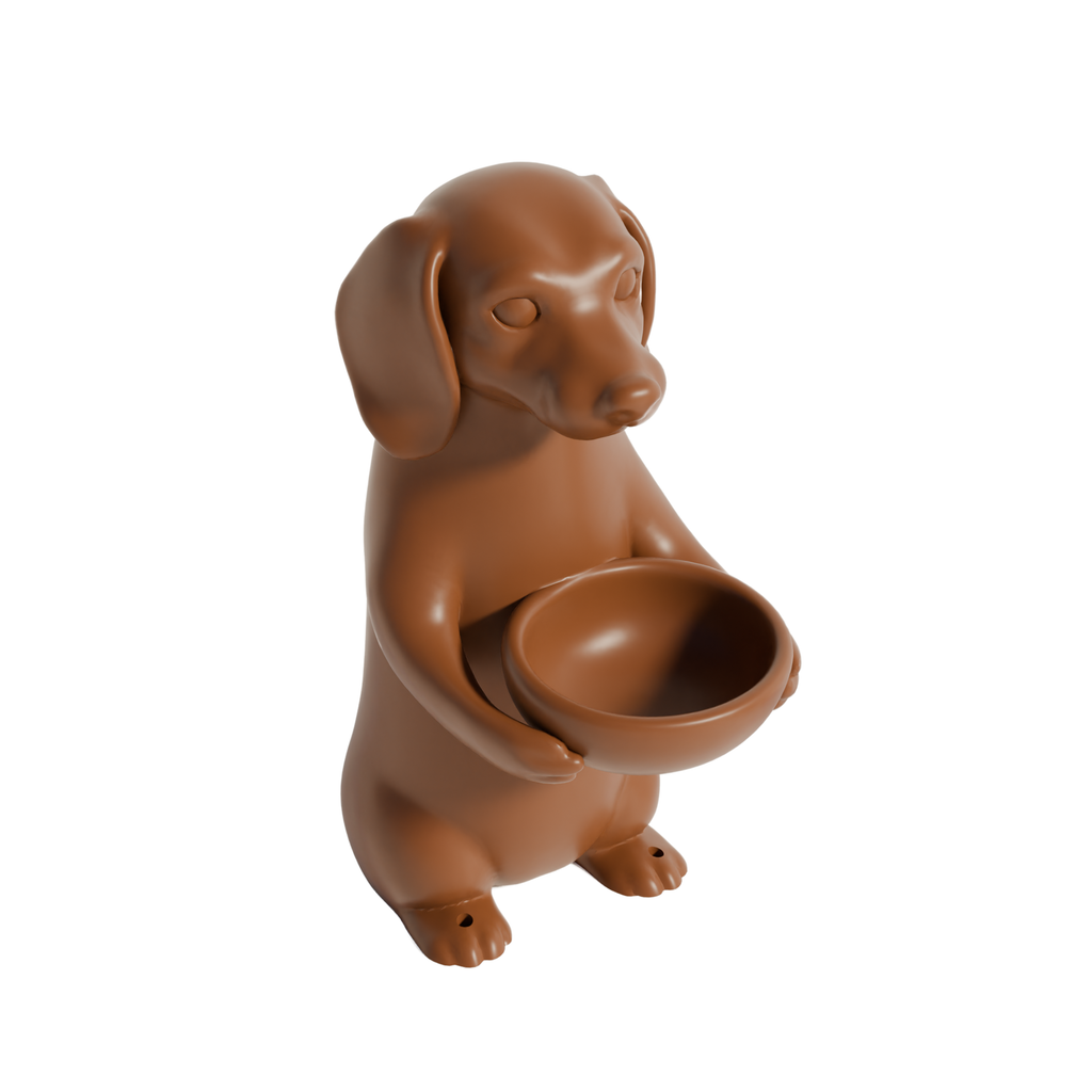 Fiastra Dachshund Key Holder - Brown - dachshund bruin studio 2
