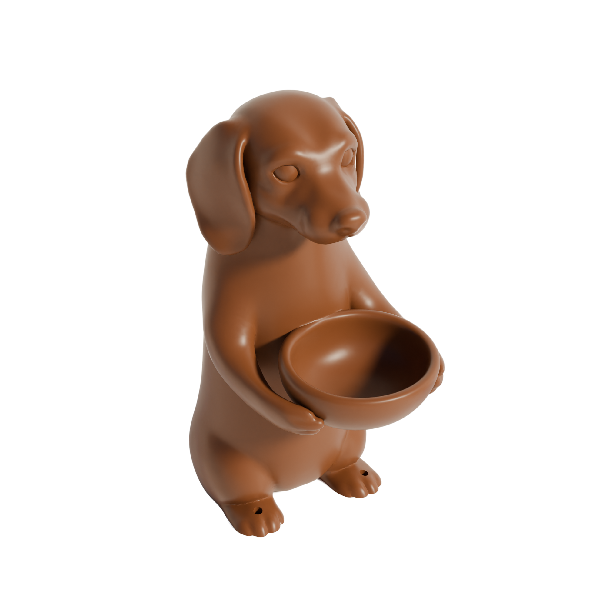 Fiastra Dachshund Key Holder - Brown - dachshund bruin studio 2