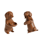 Fiastra Dachshund Key Holder - Brown - dachshund bruin twee aanzichten 1