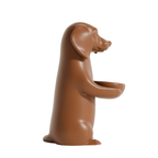 Fiastra Dachshund Key Holder - Brown - dachshund bruin zijaanzicht 1