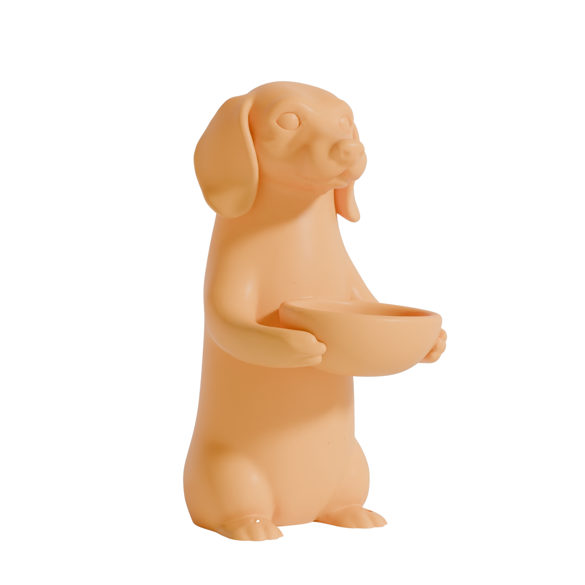 Fiastra Dachshund Key Holder - Yellow - dachshund geel studio 1