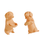 Fiastra Dachshund Key Holder - Yellow - dachshund geel twee aanzichten 1