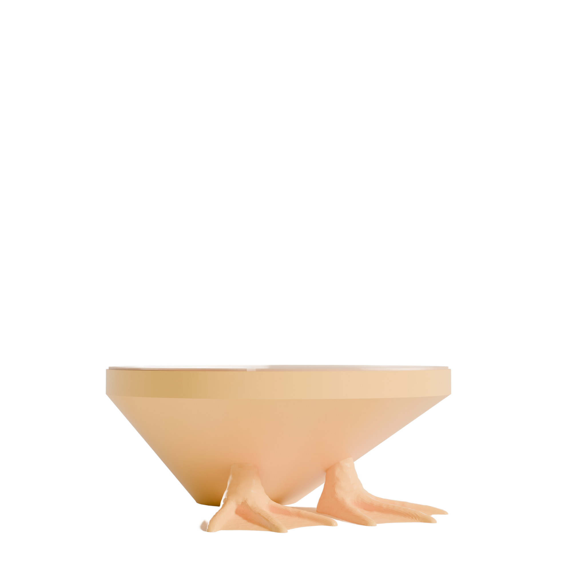Fiastra Duck Cake Stand - Yellow - duck cake stand geel zijaanzicht 1