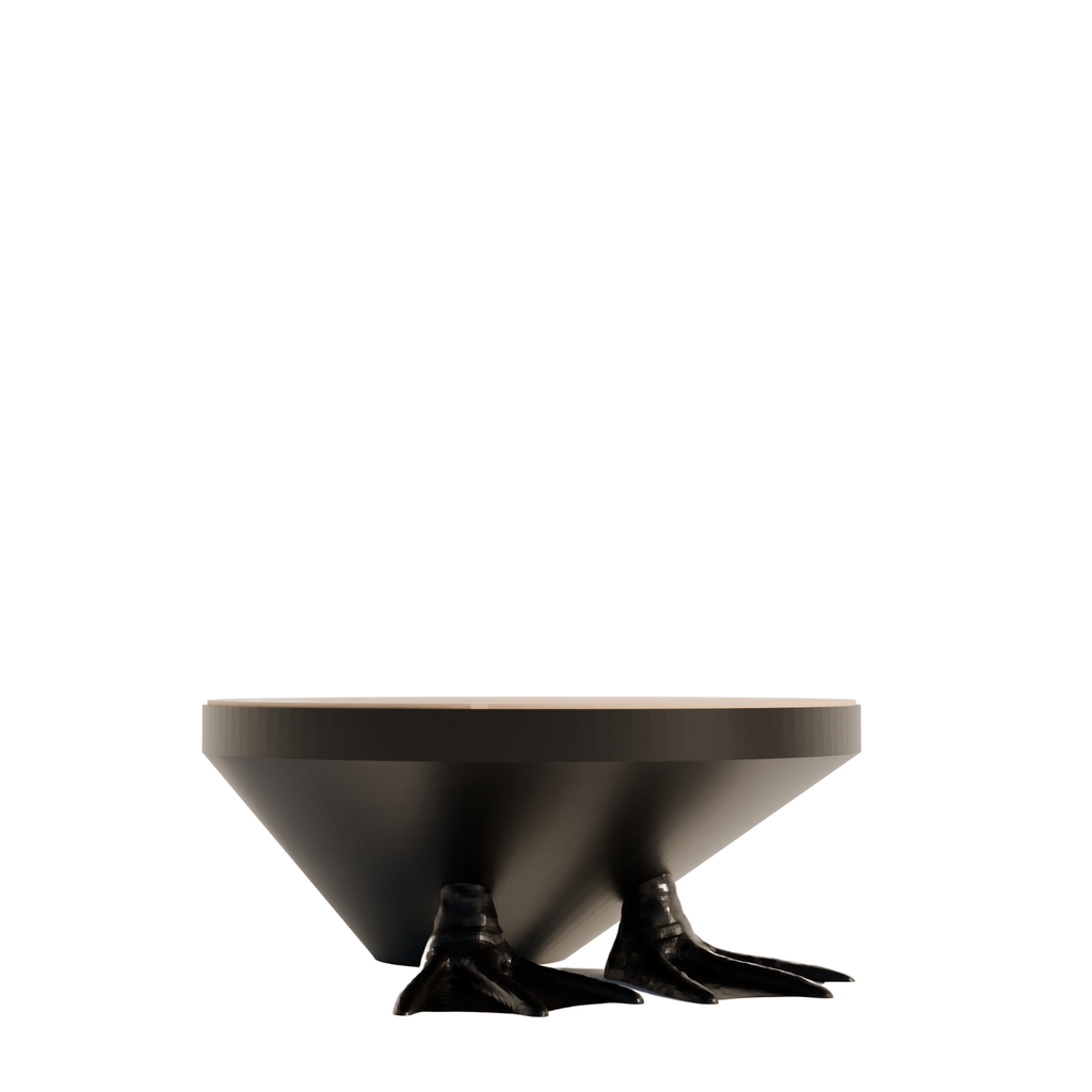 Fiastra Duck Cake Stand - Black - duck cake stand zwart zijaanzicht 1