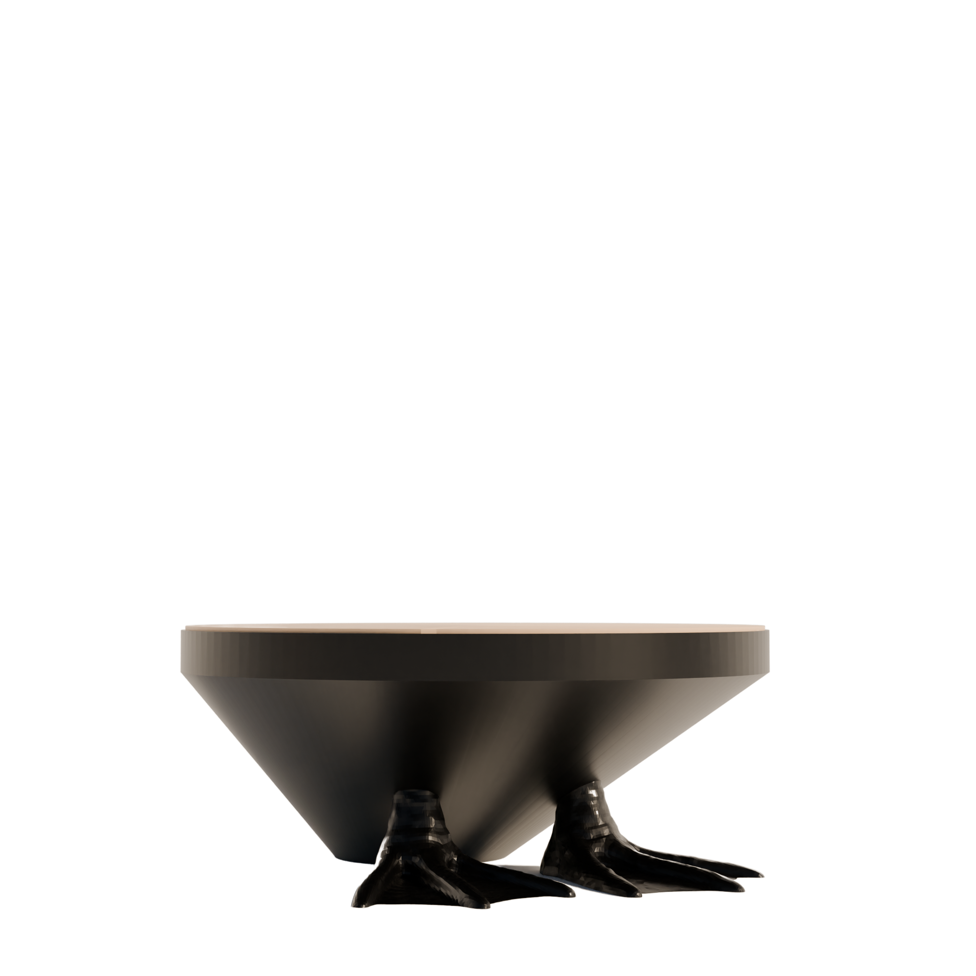 Fiastra Duck Cake Stand - Black - duck cake stand zwart zijaanzicht 1