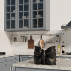 Fiastra Farfalle Kitchen Utensil Holder - Black - farfalle zwart sfeerbeeld keuken 2