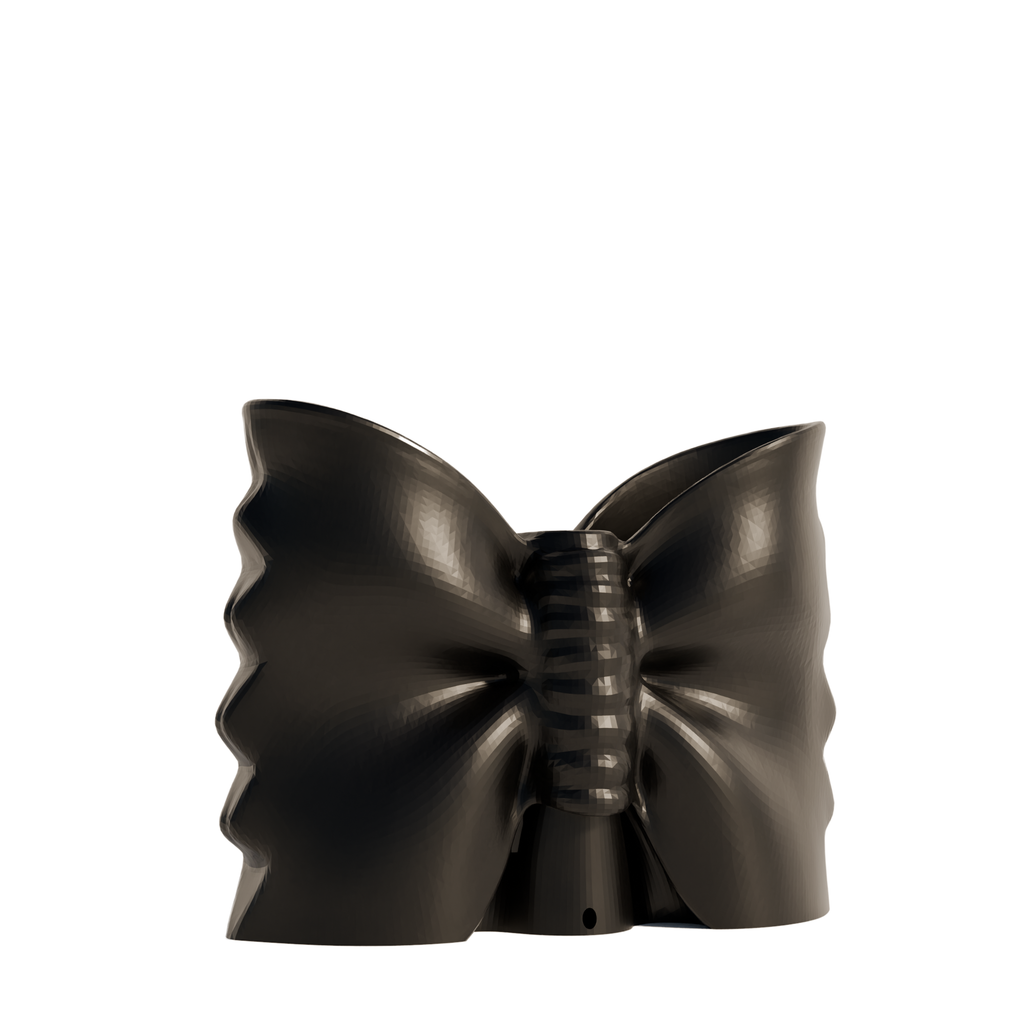 Fiastra Farfalle Kitchen Utensil Holder - Black - farfalle zwart vooraanzicht 1