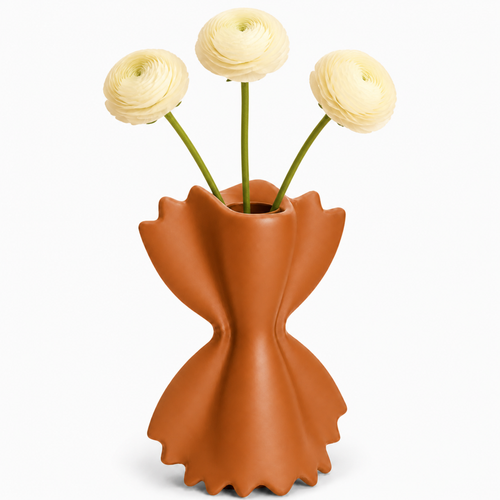 Farfalle Pasta Vase - Brown