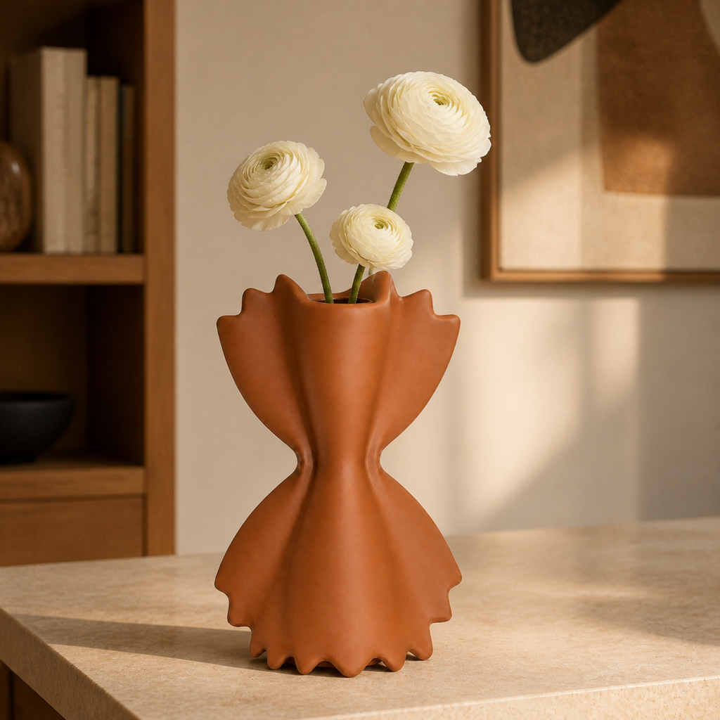 Farfalle Pasta Vase - Brown