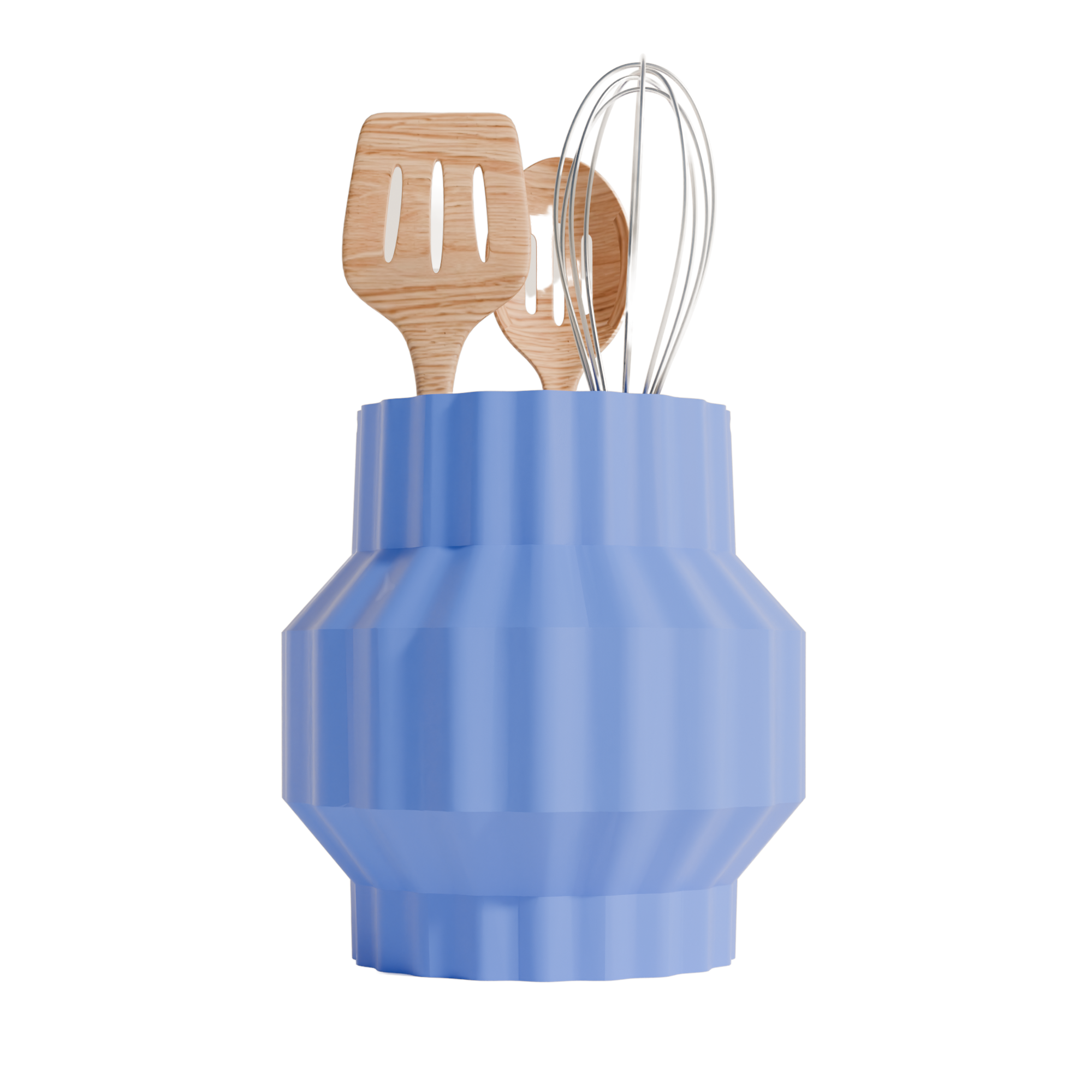 Fiastra Ferrara Kitchen Utensil Holder 16 cm - Blue - ferrara blauw met keukengerei 1