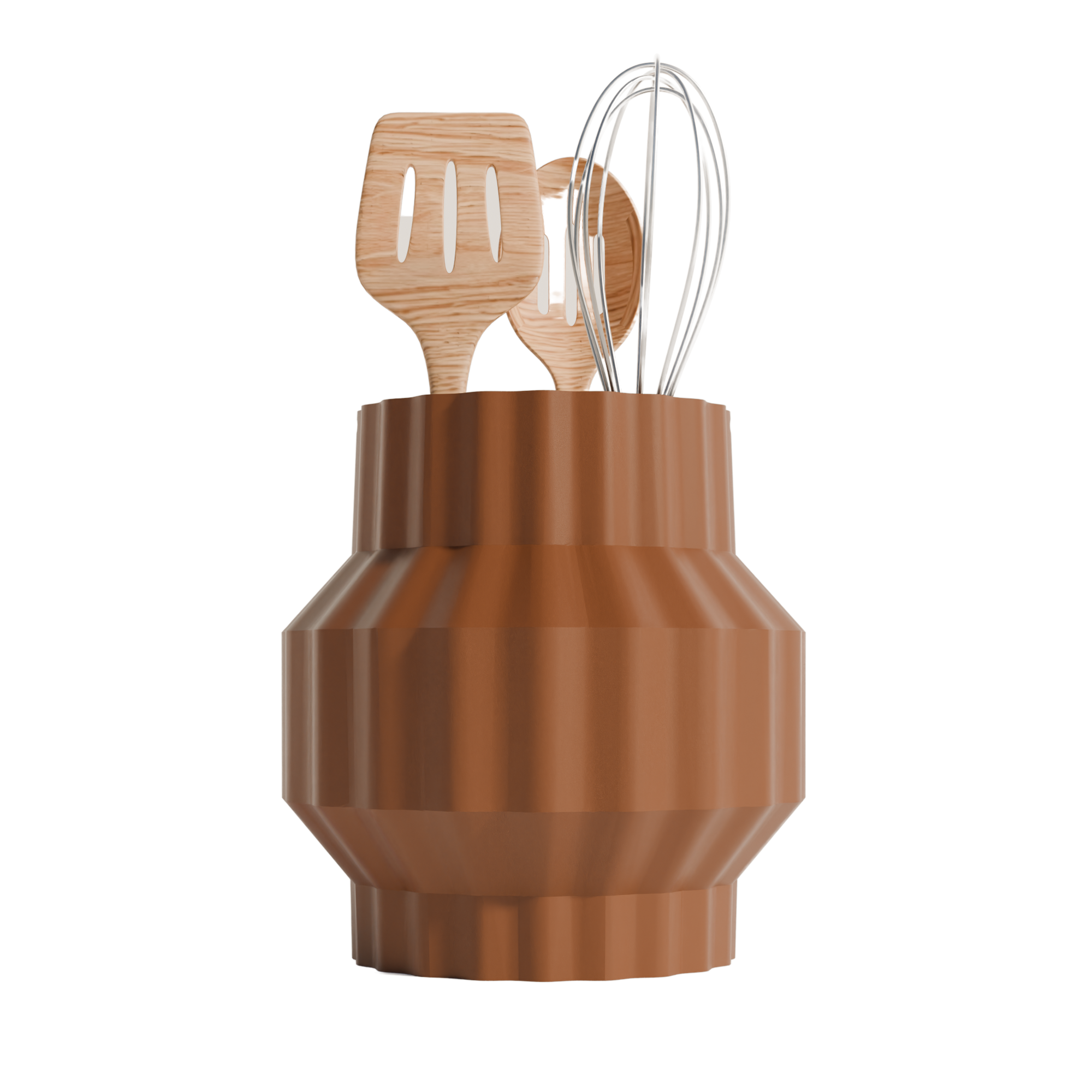Fiastra Ferrara Kitchen Utensil Holder 16 cm - Brown - ferrara bruin met keukengerei 1