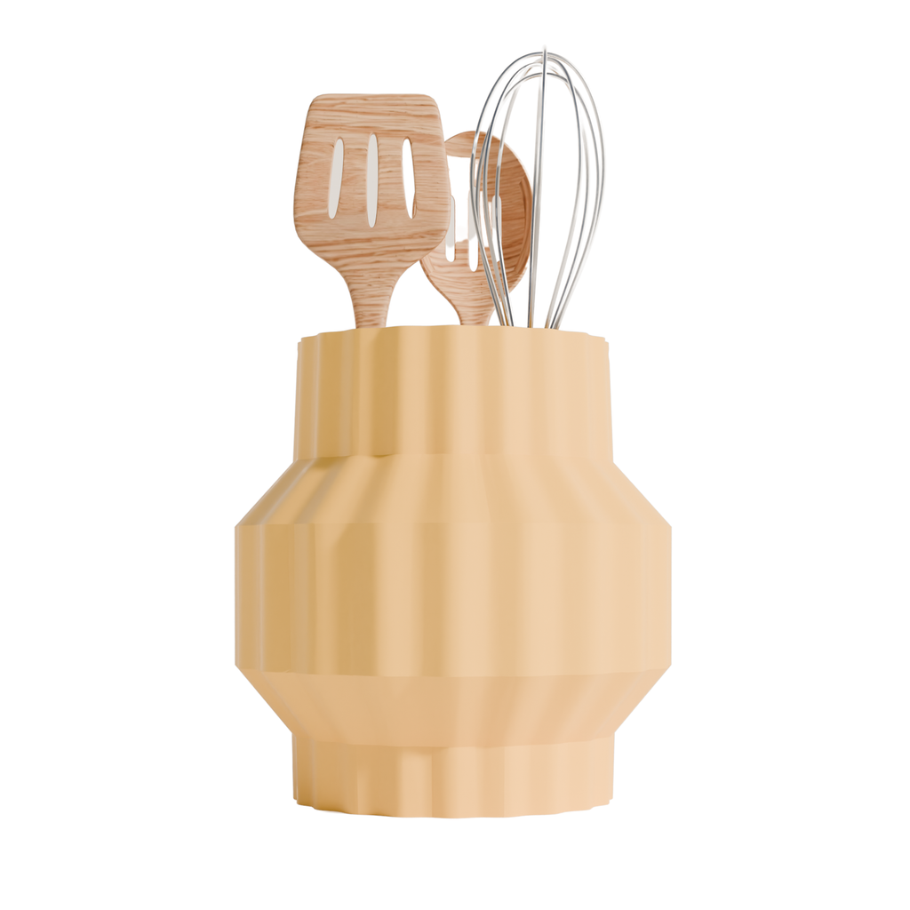 Fiastra Ferrara Kitchen Utensil Holder 16 cm - Yellow - ferrara geel met keukengerei 1