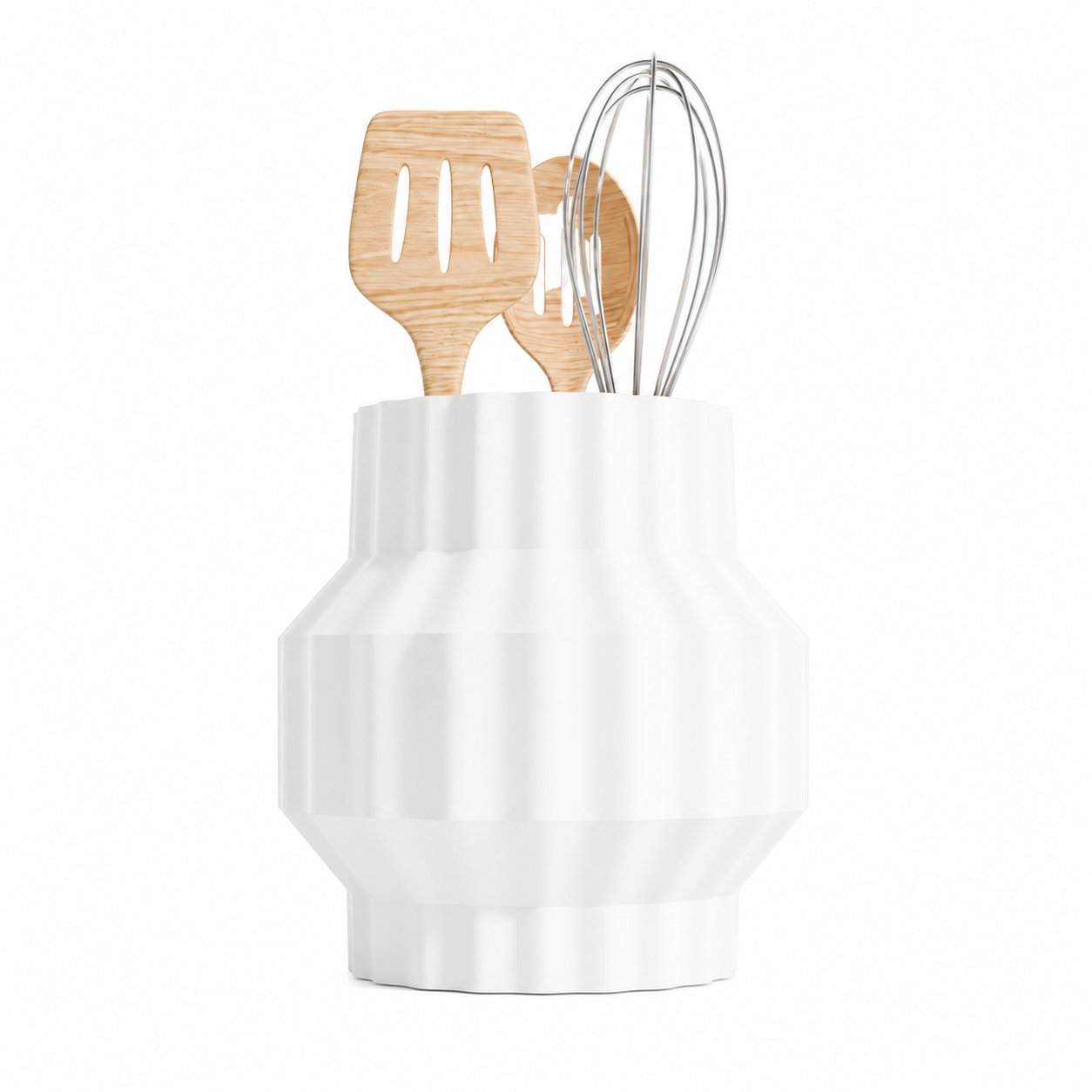 Fiastra Ferrara Kitchen Utensil Holder 16 cm - White - ferrara wit met keukengerei A