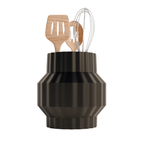 Fiastra Ferrara Kitchen Utensil Holder 16 cm - Black - ferrara zwart met keukengerei 1