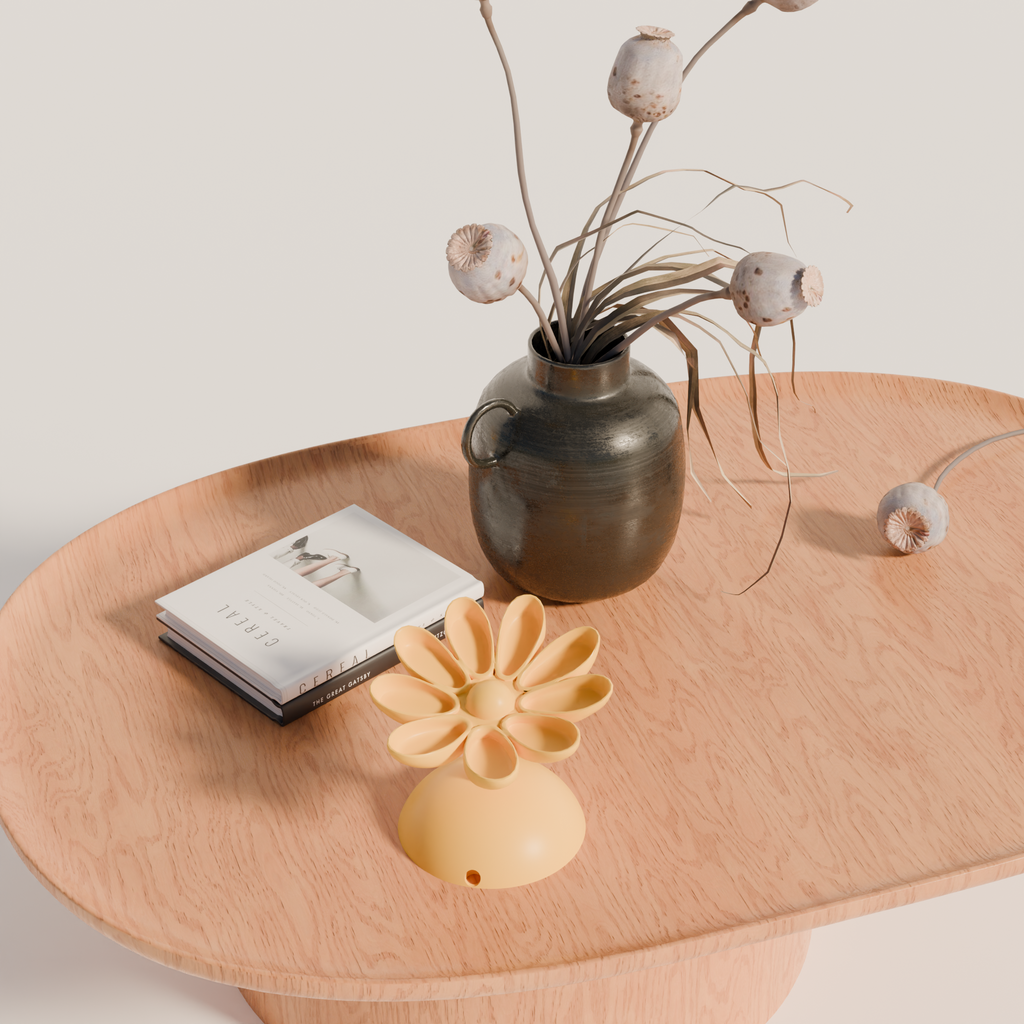 Fiastra Flora Key Holder - Yellow - flora geel sfeerbeeld tafel 2