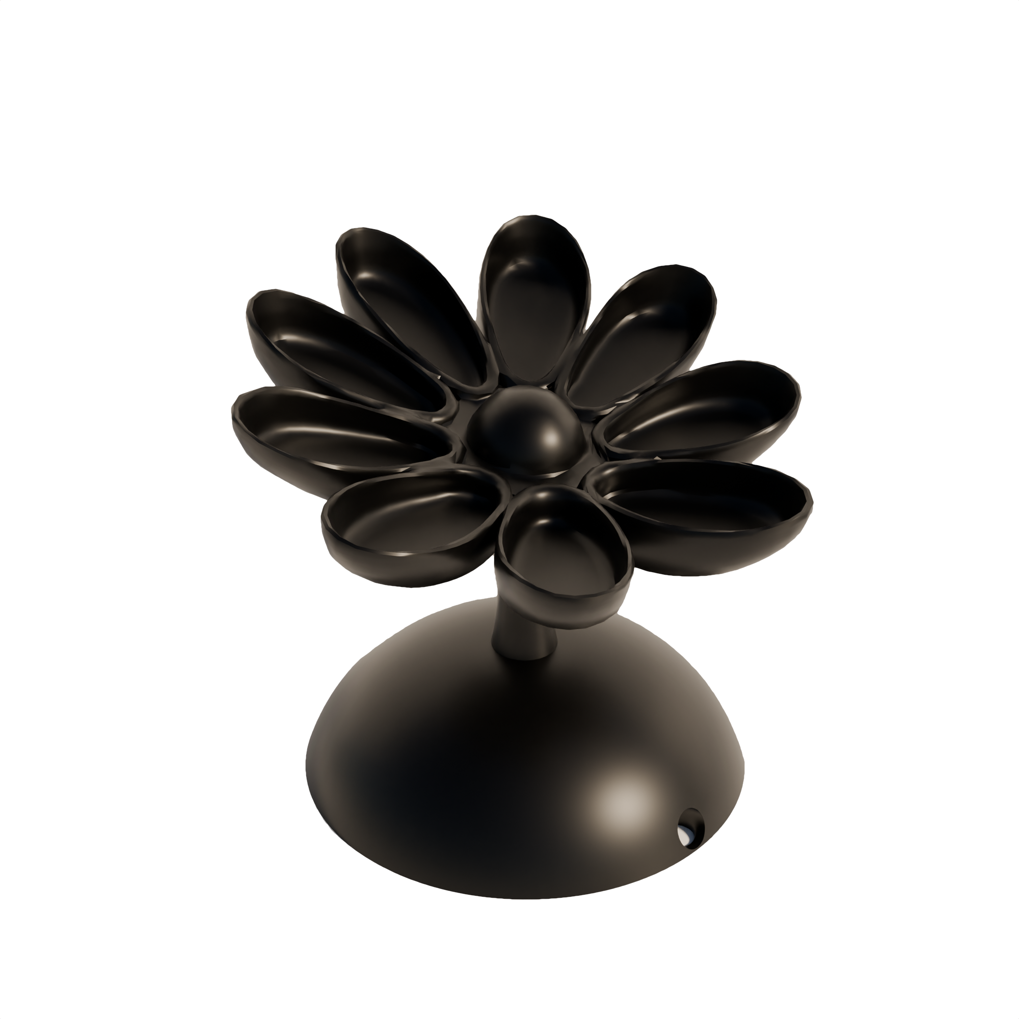 Fiastra Flora Key Holder - Black - flora zwart bovenaanzicht 1